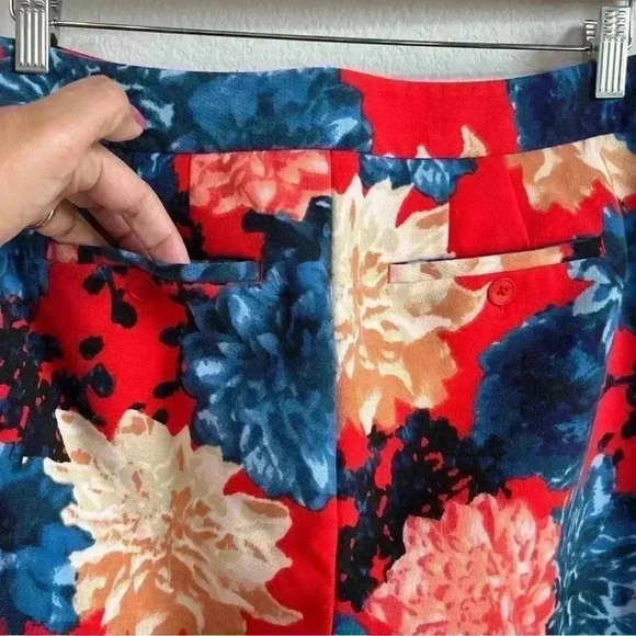 Talbots Chatman Women's Floral Ankle Slim Leg Side Zipper Tapered Pants Size 6 - Picture 7 of 10